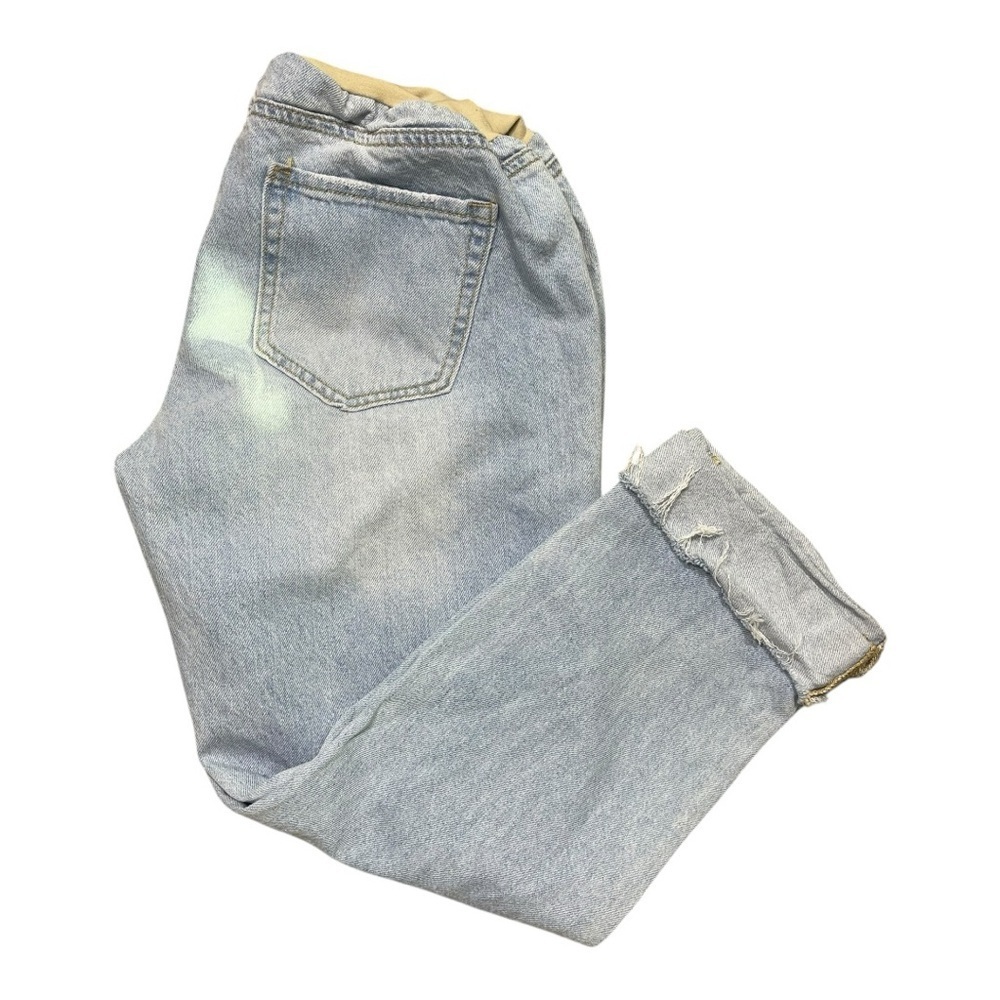 Haute Mama Maternity Distressed Cropped Ankle Jeans Size Large - Picture 5 of 6